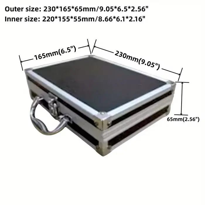 DONBox-Mallette de rangement portable en aluminium pour équipement de sécurité, valise à outils, étu