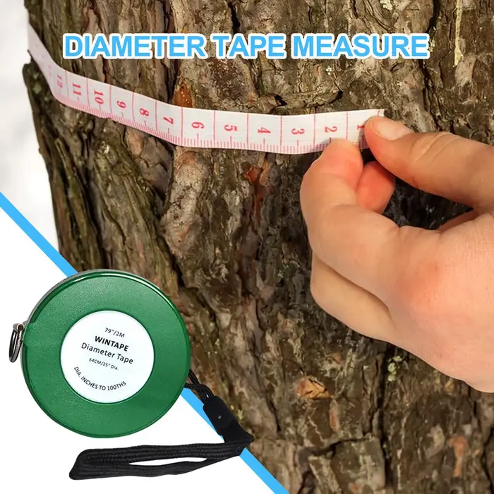 Ruban de mesure pour diamètre d'arbre 200 cm 79 pouces en PVC souple rétractable