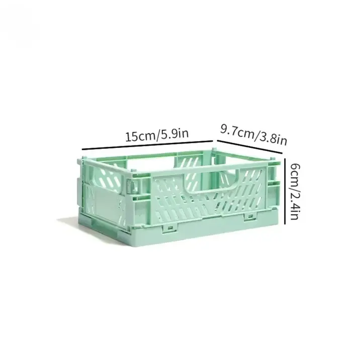 Caisse de rangement pliable en plastique, boîte pliante, panier empilable, boîtes à bijoux et jouets