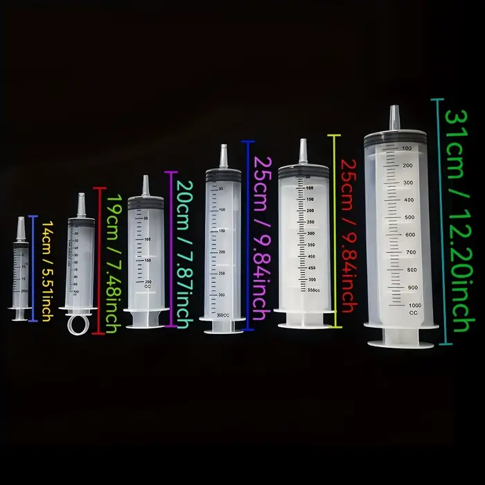 Seringue en plastique durable de grande capacité 100 ml