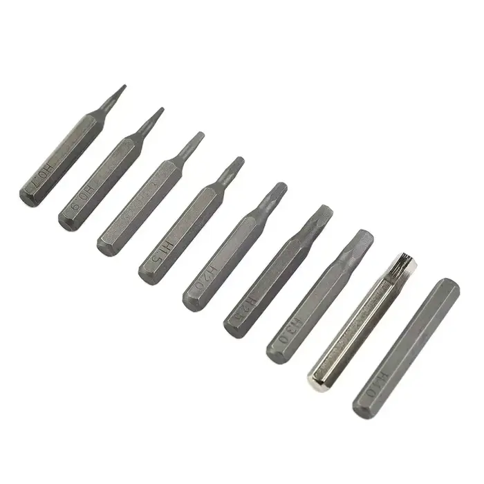 1 pièce Embout de tournevis hexagonal 4mm, embouts de tournevis électrique H0.7 H0.9 H1.3 H1.5 H2 H2