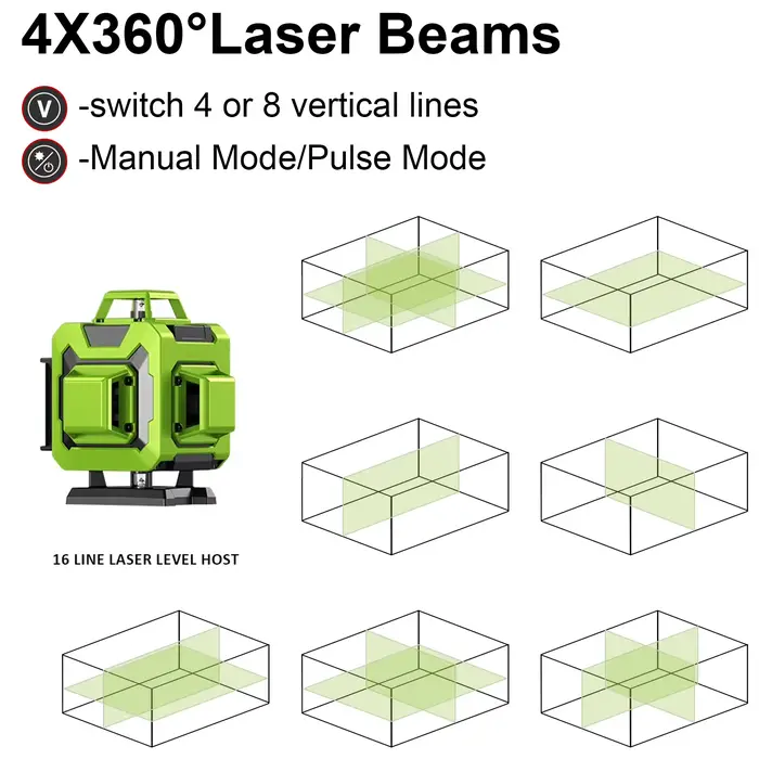 Lfine Laser Niveau 4D 16 Lignes avec Trépied de 39