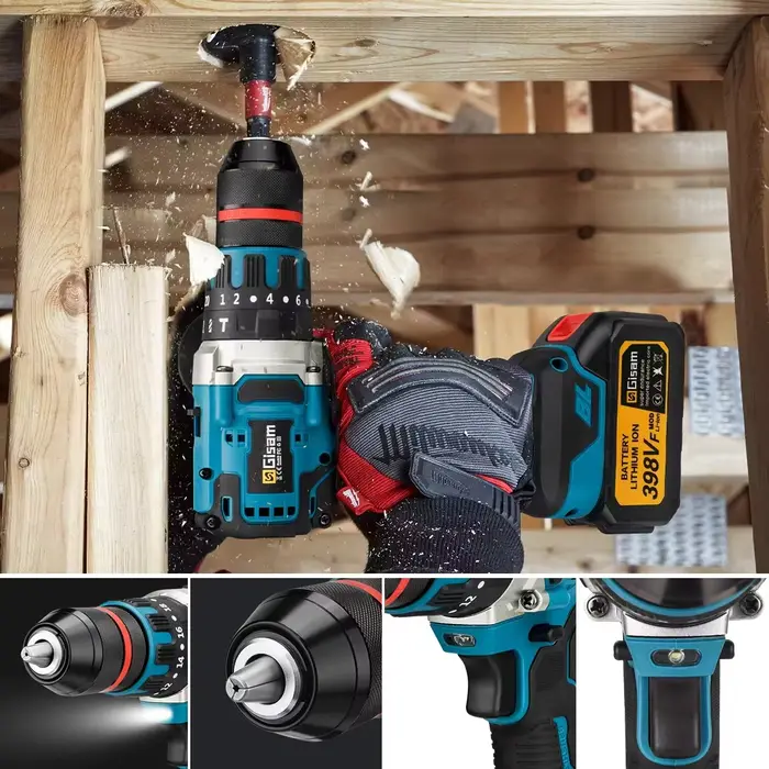 Makita – perceuse à percussion électrique sans balais, 13mm, 480N.M, perceuse sans fil, tournevis él