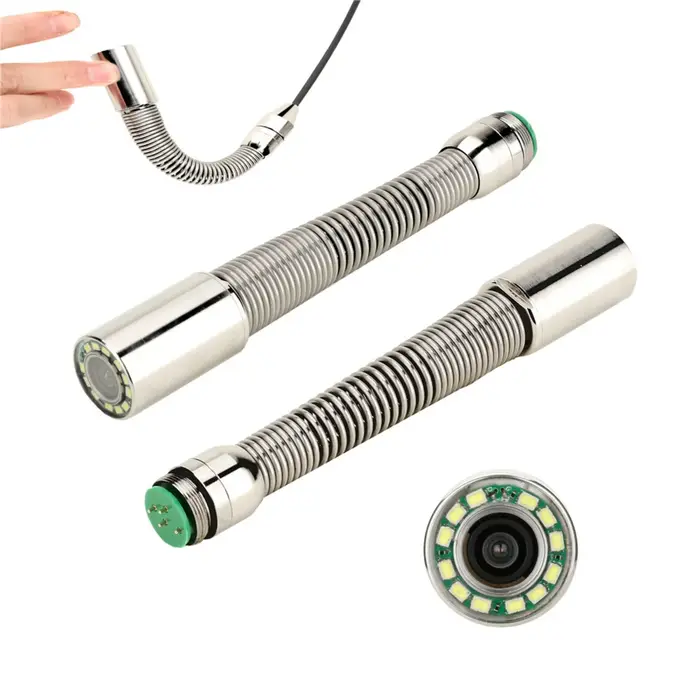 Caméra d'inspection de tuyaux 5 pouces + transmetteur 512HZ à nivellement automatique + enregistrement Audio +