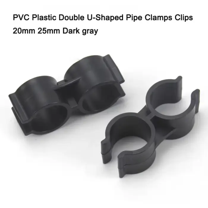 Colliers de serrage en forme de U à Double tête en plastique PVC