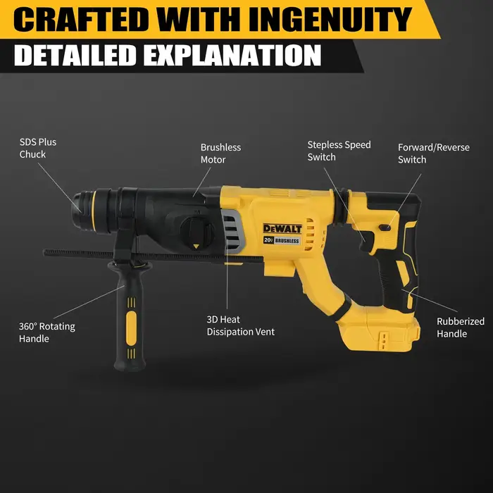 Marteau perforateur rotatif sans fil DEWALT SDS