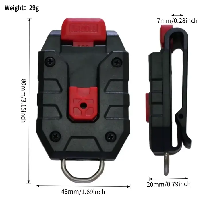 NOUVEAU Clip de ceinture universel à fixation rapide pour ruban à mesurer numérique Tajima Milwaukee