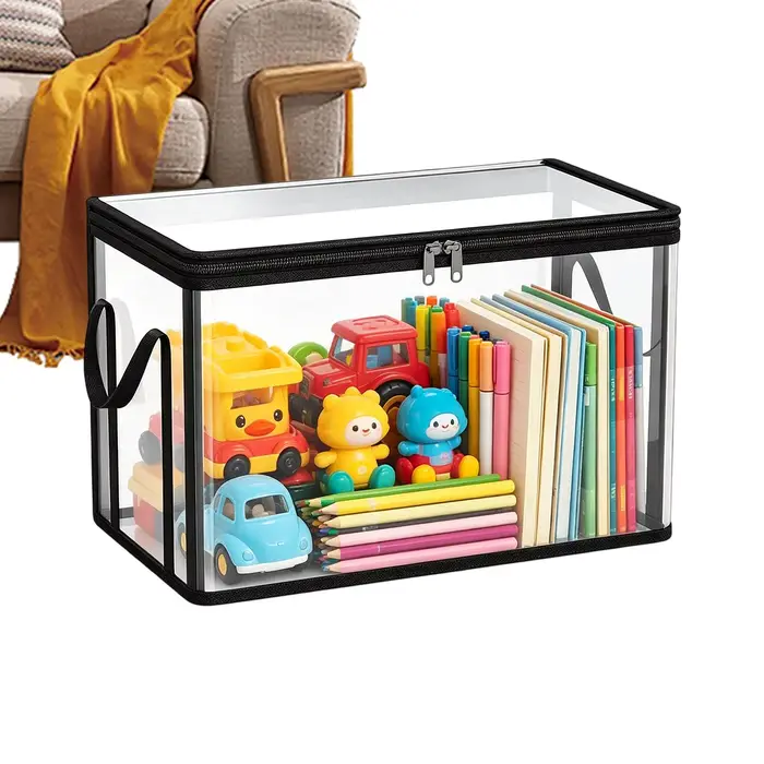 Boîte de rangement transparente en PVC épais