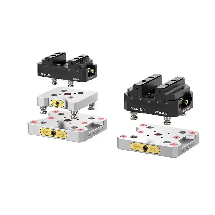 Étau réglable à 5 axes avec mors en aluminium interchangeables