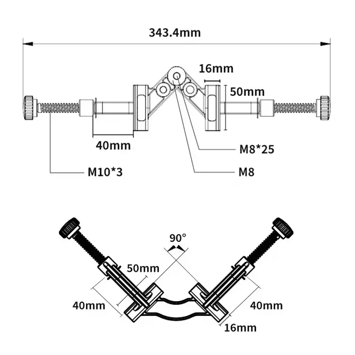 Support de pince à angle en acier inoxydable résistant, outil d'artefact multi-angle, travail de cal