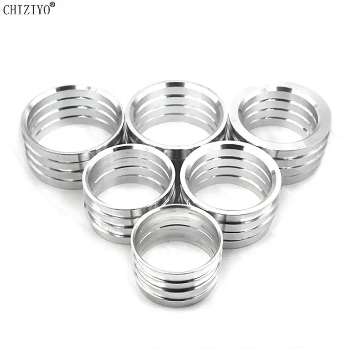 4 pièces/ensemble alésage de roue de voiture collier central moyeu anneaux centraux anneaux de moyeu
