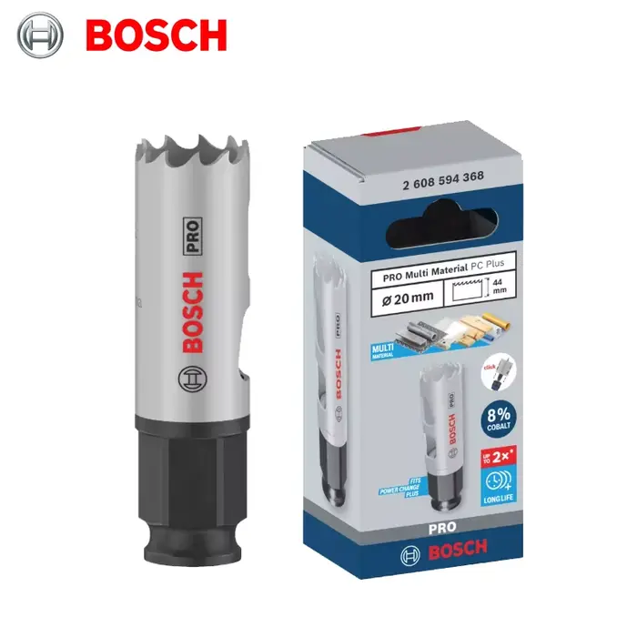 BOSCH 20/38//51/54/60/76/83/92 MM PRO Scie cloche multi-matériaux PC Plus pour perceuses à percussio