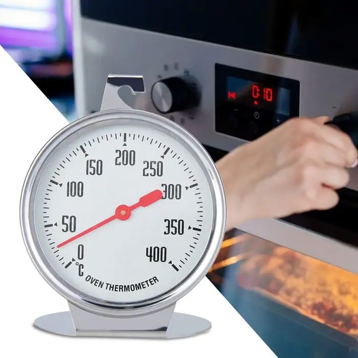Thermomètre de four vertical en acier inoxydable 0-400 degrés