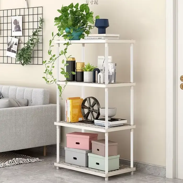 Étagère de rangement multifonctionnelle à quatre niveaux pour salle de bain