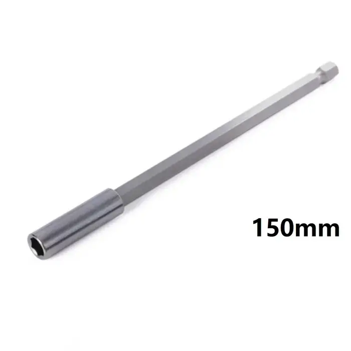 Support d'extension hexagonale, bielle, tournevis Long, embout magnétique argent 150mm, longueur d'e