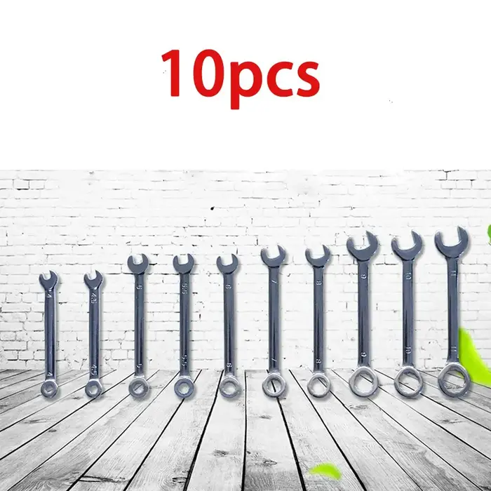 Ensemble de mini clés métriques 10 pièces – Ouverture de clé de 4 à 11 mm