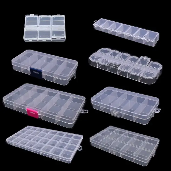 Boîte de rangement en plastique à 6 à 32 compartiments