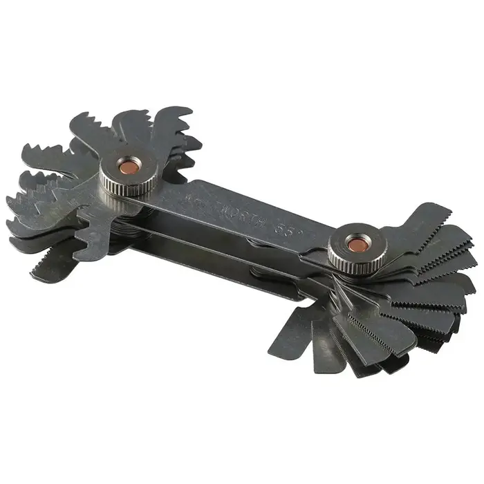 Jauge de pas de filetage de vis en acier inoxydable, Meacceler& Imperial, outil de mesure, résistant