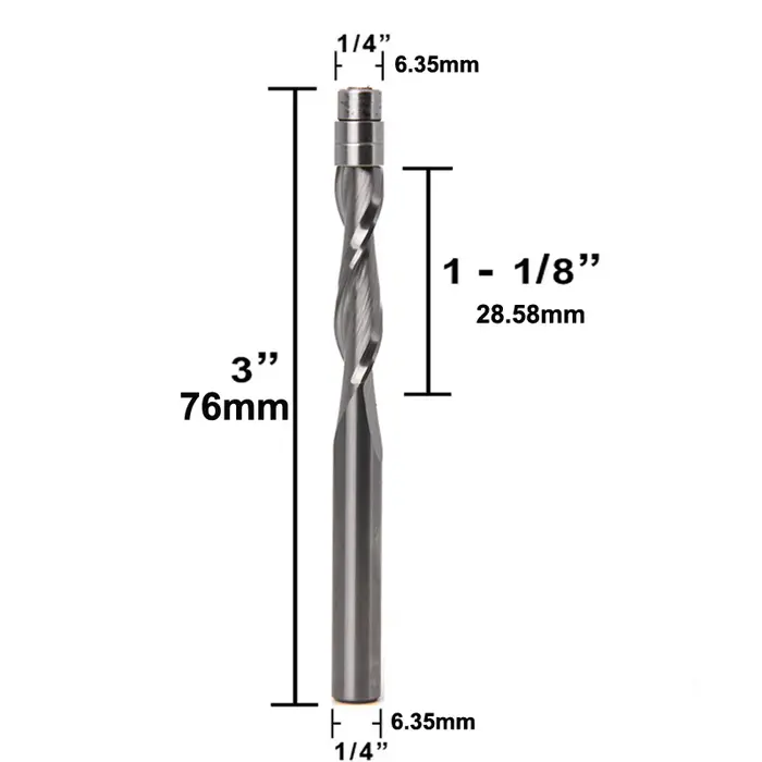Embouts de routeur CNC pour le travail du bois, fraises pour bois, fraise à pointe en carbure monobl