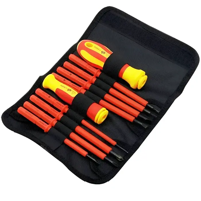 Kit de tournevis isolés de sécurité pour électricien