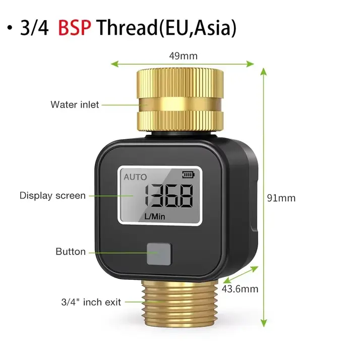 Débitmètre d'eau numérique haute précision IP5X mesure la consommation