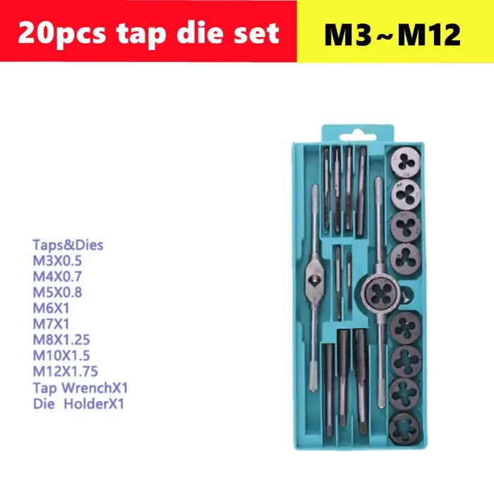Jeu de matrices de tarauds M3-M12