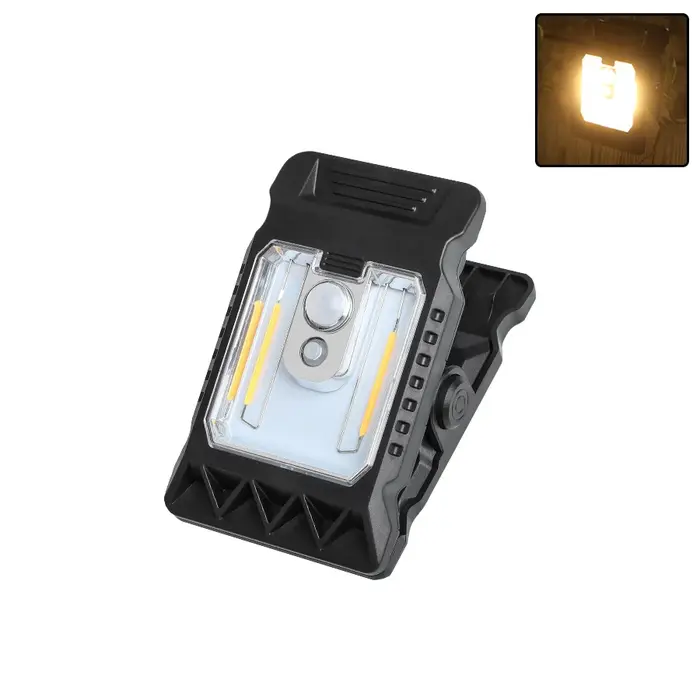 Lampe solaire à pince avec capteur de mouvement