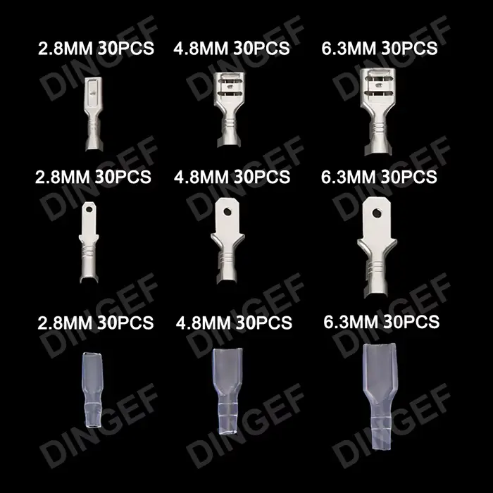270 pièces/boîte 2.8mm 4.8mm 6.3mm bornes à sertir joint isolé connecteurs de fil électrique Kit d'assortiment