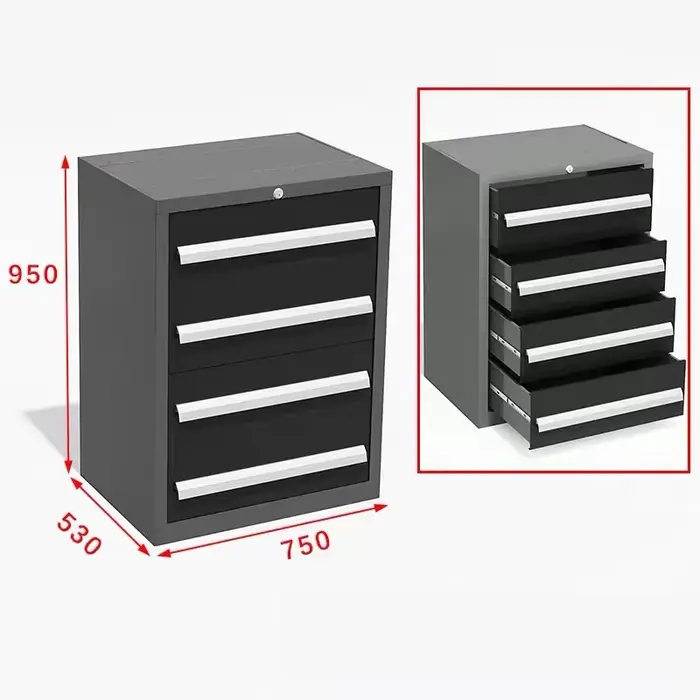 Armoire de rangement d'outils de mécanicien en acier de Garage avec armoires murales