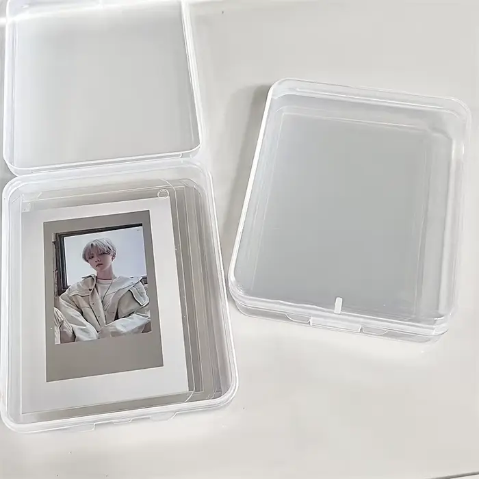 Boîte de rangement en plastique transparent avec couvercle