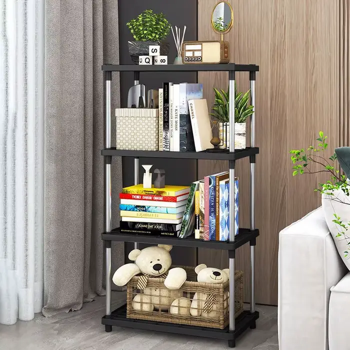 Étagère de rangement multifonctionnelle à quatre niveaux pour salle de bain