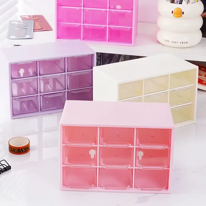 Boîte de rangement de bureau multicouche grande capacité