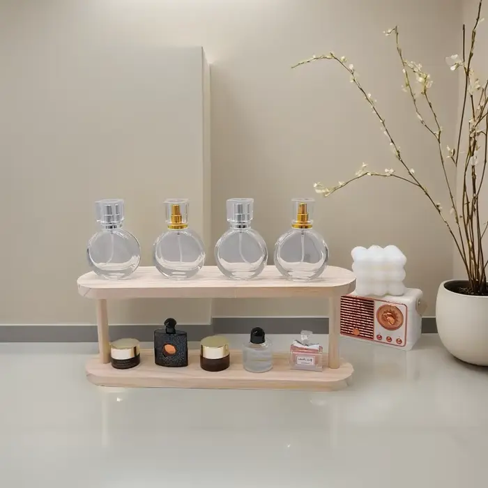 Étagère de rangement en bois à 2 niveaux