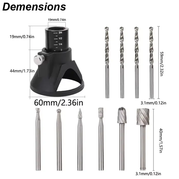 Routeur rotatif fraise Guide fixation foret hélicoïdal Kit d'outils de sculpture sur bois localisateur dédié outil