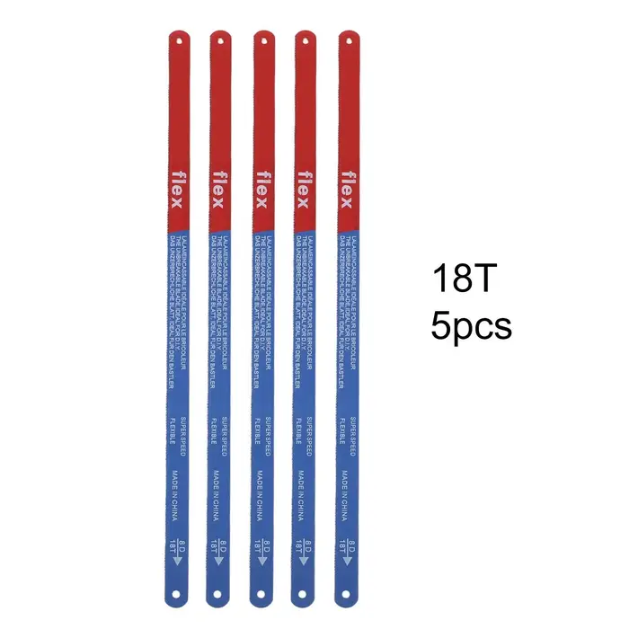 Lames de scie à métaux 300mm M 35 en acier, 5 pièces, lames de scie à main 14T/18T/24T bimétalliques
