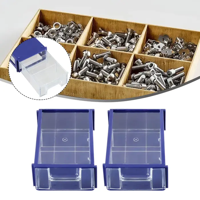 Boîtes de rangement de pièces de quincaillerie en plastique empilables