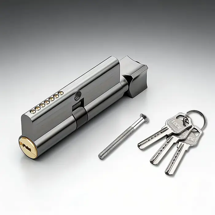 Cylindre de serrure de porte 70 mm | Serrure de porte à cylindre antivol à 3 clés, cylindre de mor