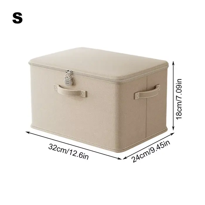Boîte de rangement verrouillable avec poignée, paniers de rangement lavables, empilables, sécurisés,