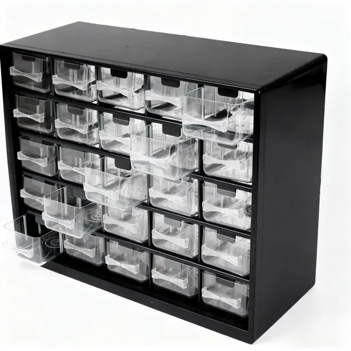 Organisateur de rangement de vis de pièces, 25 tiroirs, matériel facile empilable, artisanat d'art,