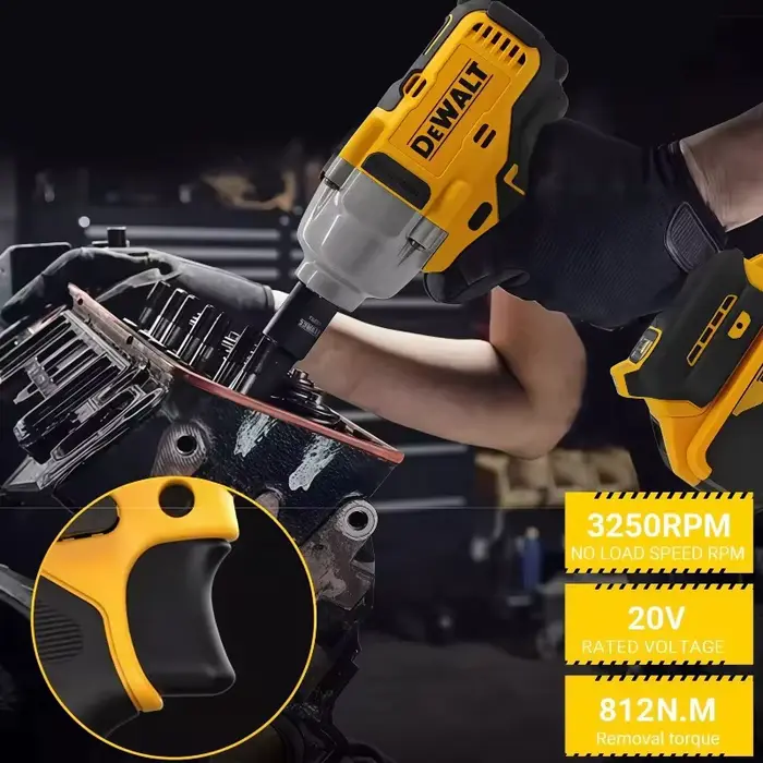 Dewalt DCF892 clé à chocs sans brosse à couple élevé outil électrique sans fil batterie 20V alimentation sans fil pour l'amélioration de l'habitat