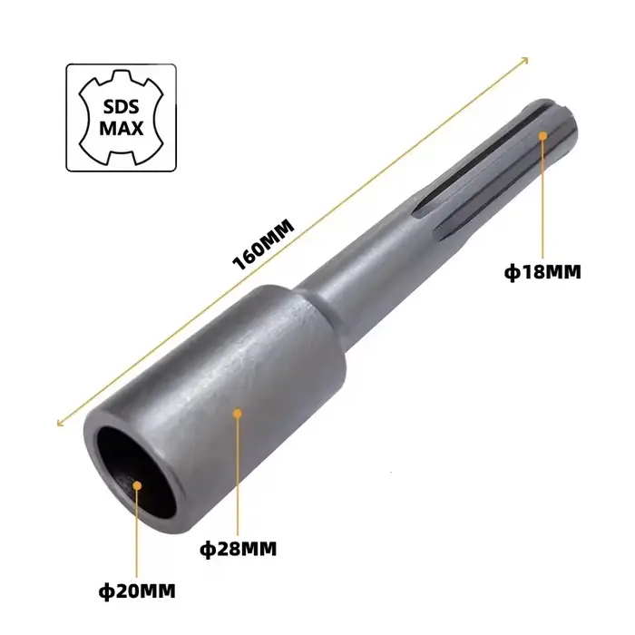 Piqueur de piquet de terre SDS Max D20MM 160x28MM en acier trempé pour perceuse à percussion SDS Max