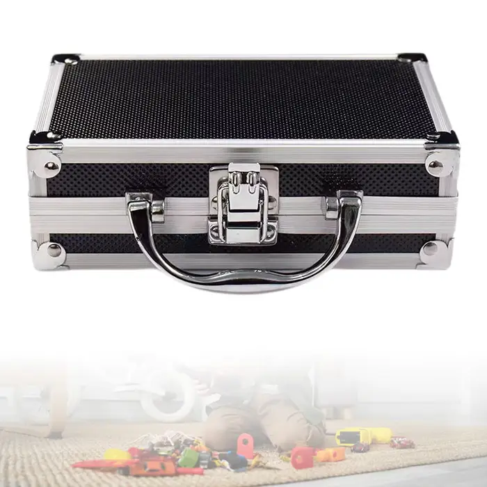 Mallette de transport en alliage d'aluminium 7.09x4.33x2.28 ''valise robuste mallette multifonction 