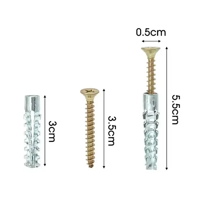 Vis d'expansion dentelées en métal