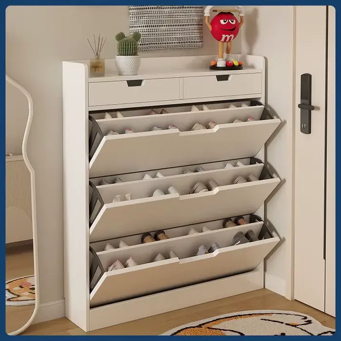 Armoire à chaussures multifonctionnelle en bois