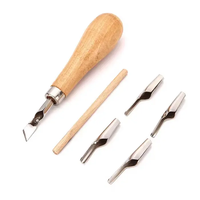 Cutter multifonctionnel pour linoléum, 1 pièce, outil de sculpture ergonomique pour débutant, bricol