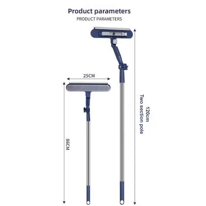 Nettoyeur de vitres double face 120 cm pour fenêtres hautes – Outil de nettoyage