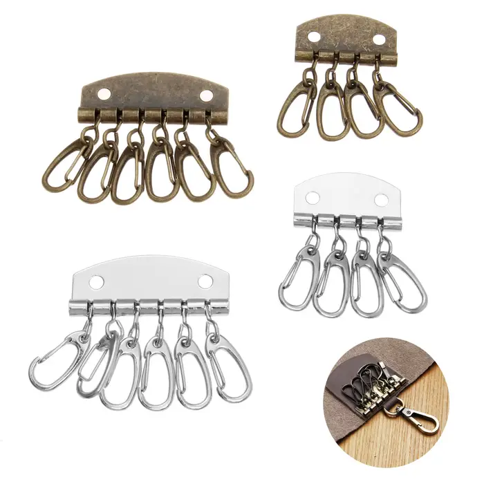 Lot de 5 porte-clé à couture, lot de 4 à 6 crochets, accessoires de bricolage