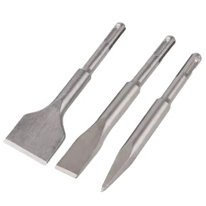 Lot de 3 marteaux perforateurs électriques à tige ronde et forme de burin carré