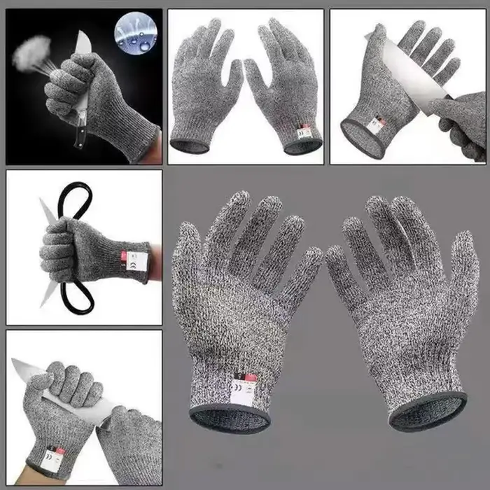 Gants métalliques en fil métallique résistant aux coupures de niveau 5