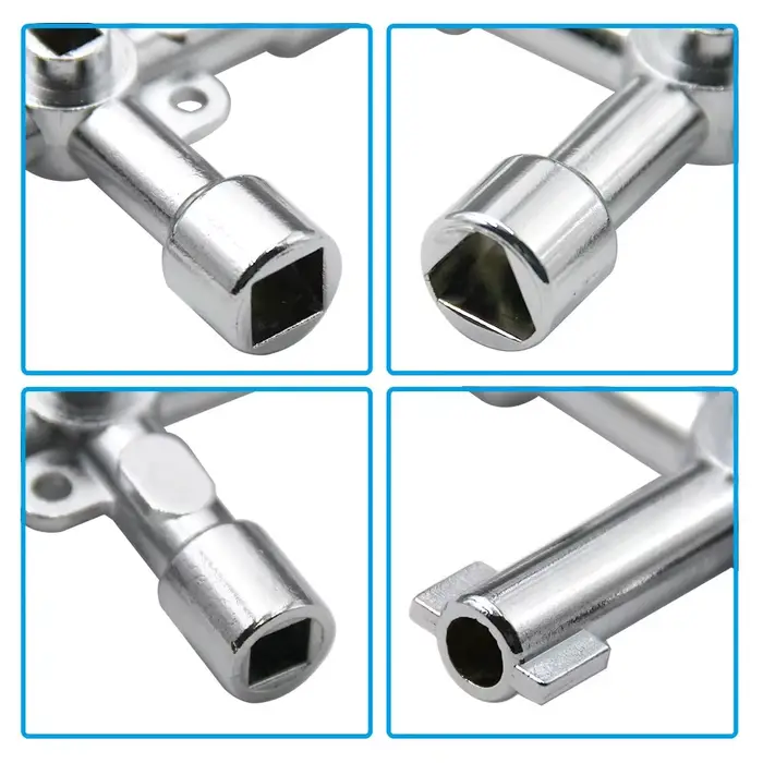 Tournevis à main multifonctionnel 4 en 1 croisé Portable en argent